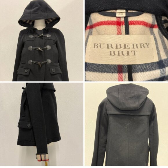 Burberry Jackets & Blazers - BURBERRY WOMENS BLACKWELL SHORT WOOL DUFFLE COAT SZ US 4 EU 38